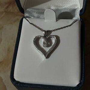 Elegant Silver Heart Pendant Necklace